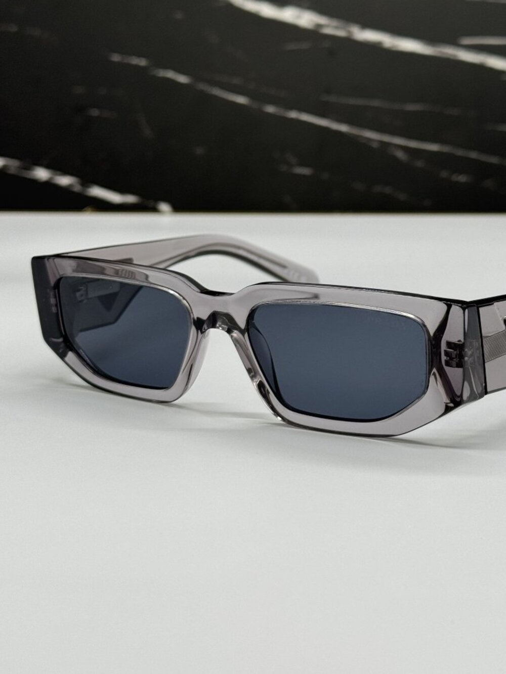 NEW PRADA PR09ZS 18S09T SUNGLASSES TRANSPARENT GRAY UNISEX PR 09ZS, SPR 09Z - Picture 3 of 10